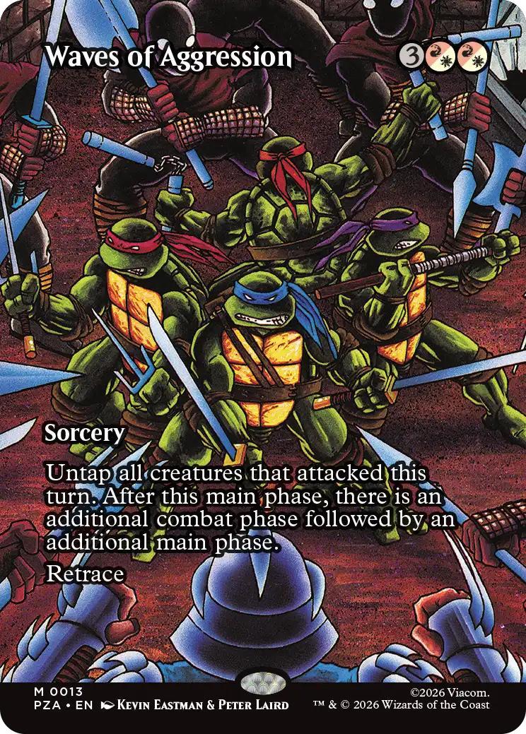 Waves of Aggression [13] [Borderless] [Teenage Mutant Ninja Turtles Source Material] [Non-Foil]