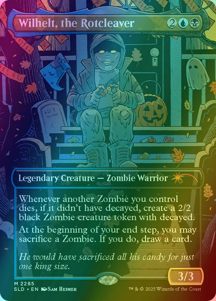 Wilhelt, the Rotcleaver [2285] [Borderless] [Trick or Treat] [Secret Lair Drop] [Rainbow Foil]