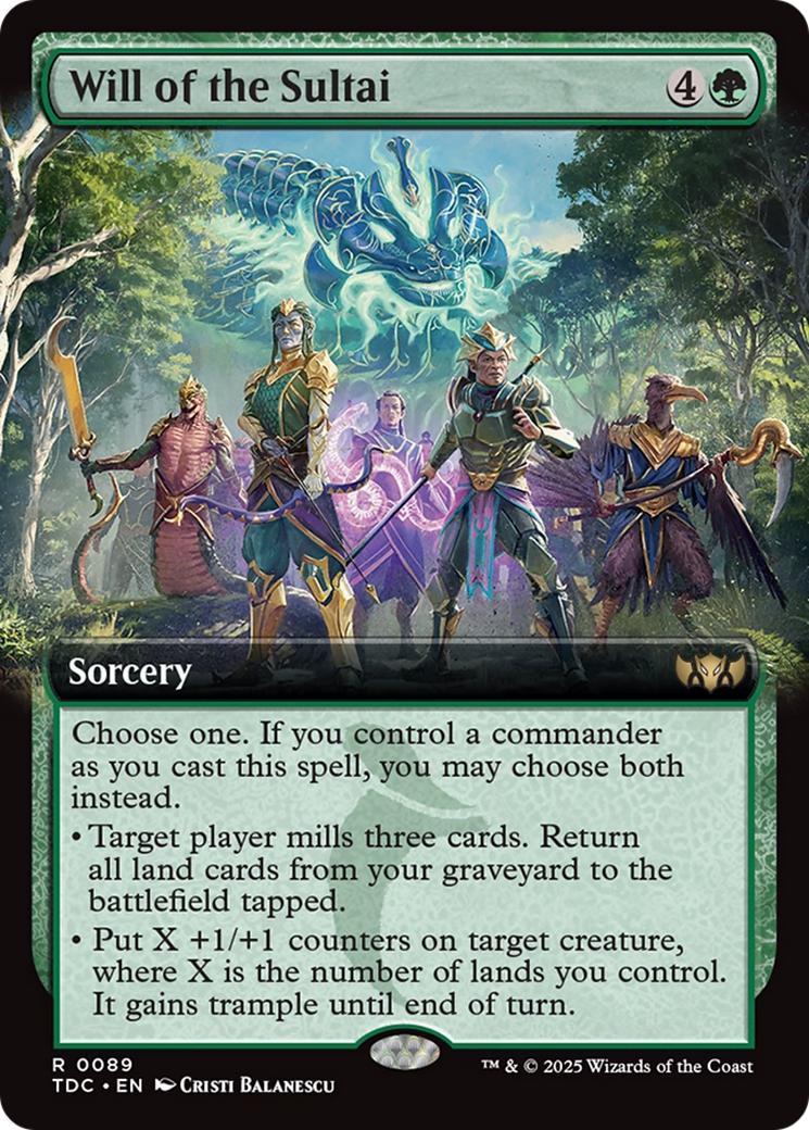 Will of the Sultai [89] [Extended Art] [Tarkir: Dragonstorm: Commander] [Non-Foil]
