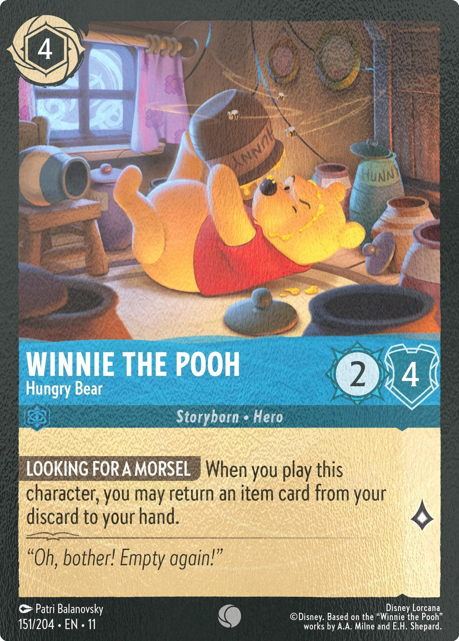 Winnie the Pooh - Hungry Bear - 151/204 [Winterspell] [Cold Foil]