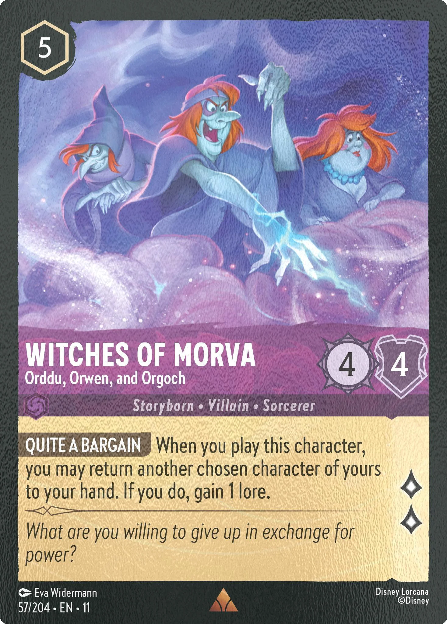 Witches of Morva - Orddu, Orwen, and Orgoch - 57/204 [Winterspell] [Cold Foil]