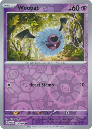 Woobat - 036/086 - Common [sv105w-036] [Reverse Holo]