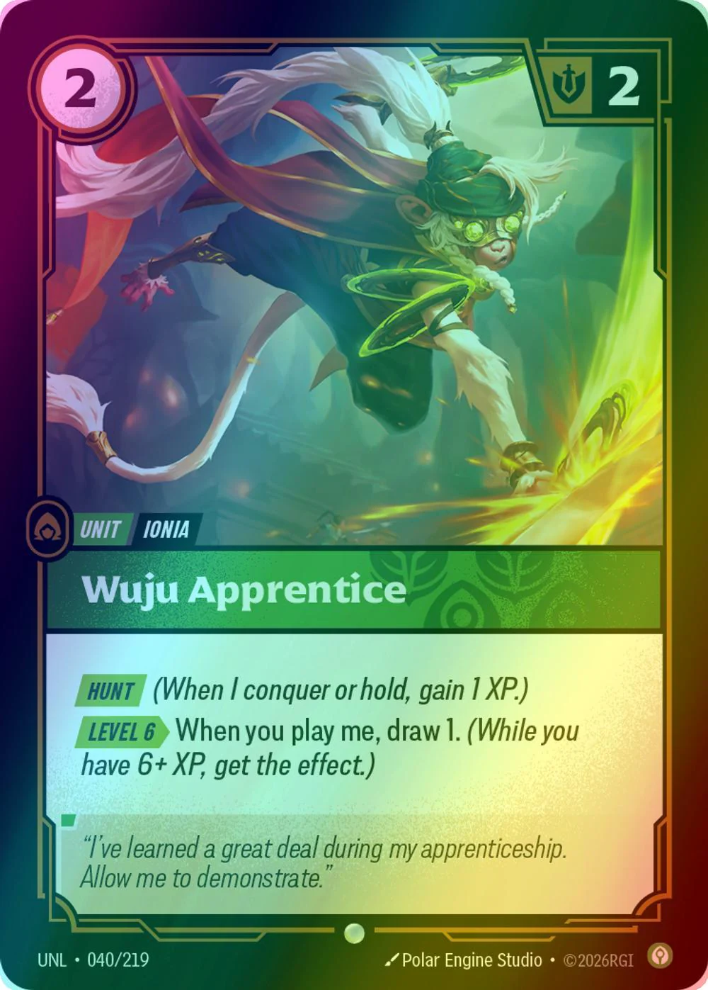 Wuju Apprentice - 040/219 [Unleashed] [Foil]