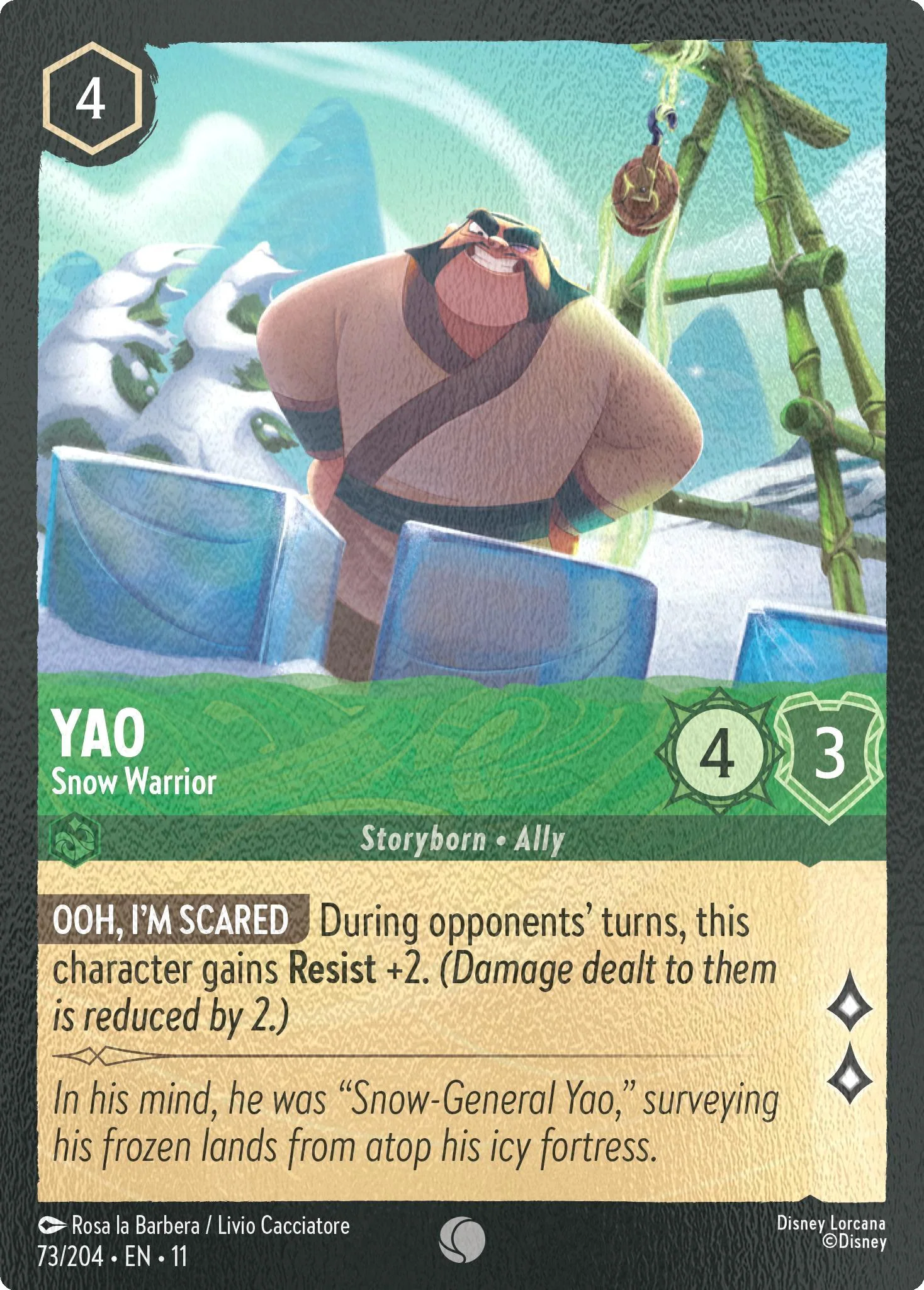 Yao - Snow Warrior - 73/204 [Winterspell] [Cold Foil]