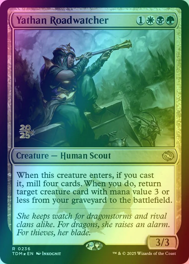 Yathan Roadwatcher [236s] [Prerelease] [Tarkir: Dragonstorm: Promos] [Foil]