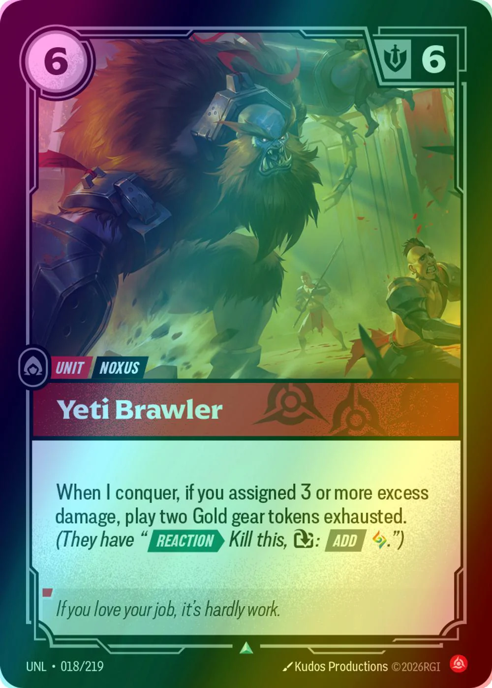 Yeti Brawler - 018/219 [Unleashed] [Foil]