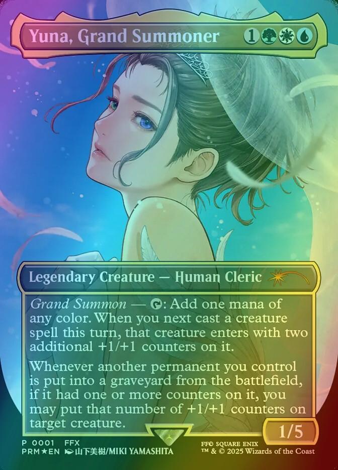 Yuna, Grand Summoner [16] [Borderless] [PRM-0001] [Wizards Play Network 2025] [Foil]