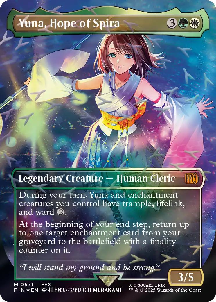 Yuna, Hope of Spira [571] [Borderless] [FINAL FANTASY] [Chocobo Track Foil]