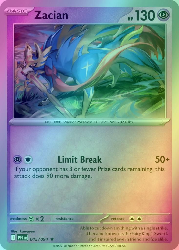 Zacian - 045/094 - Rare [me02-045] [Reverse Holo]