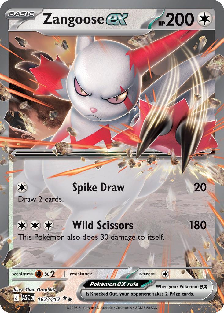 Zangoose ex - 167/217 - Double Rare [me025-167] [Ultra]