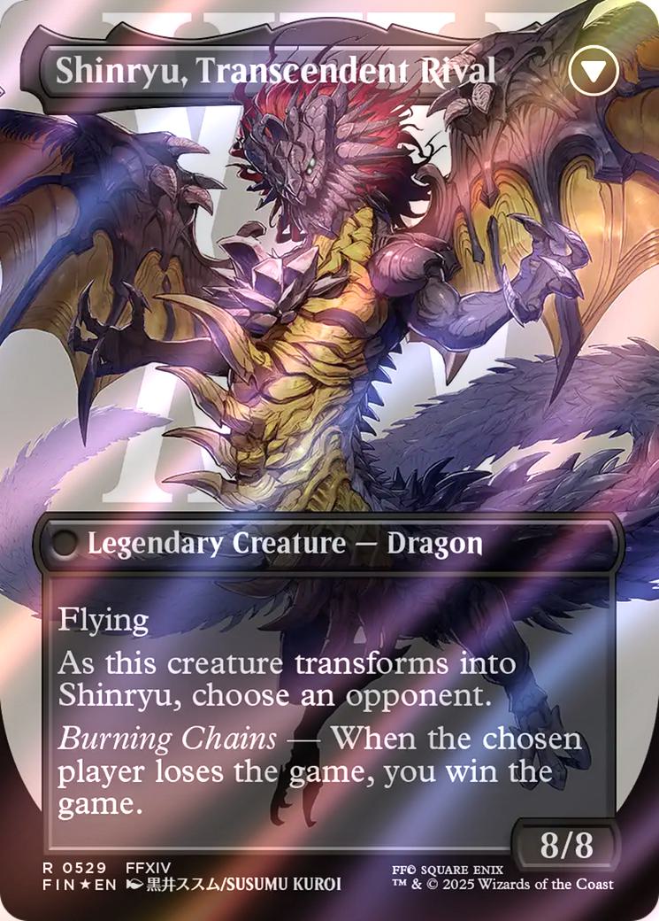 Zenos yae Galvus // Shinryu, Transcendent Rival [529] [Borderless] [Character] [FINAL FANTASY] [Surge Foil] - Image 2