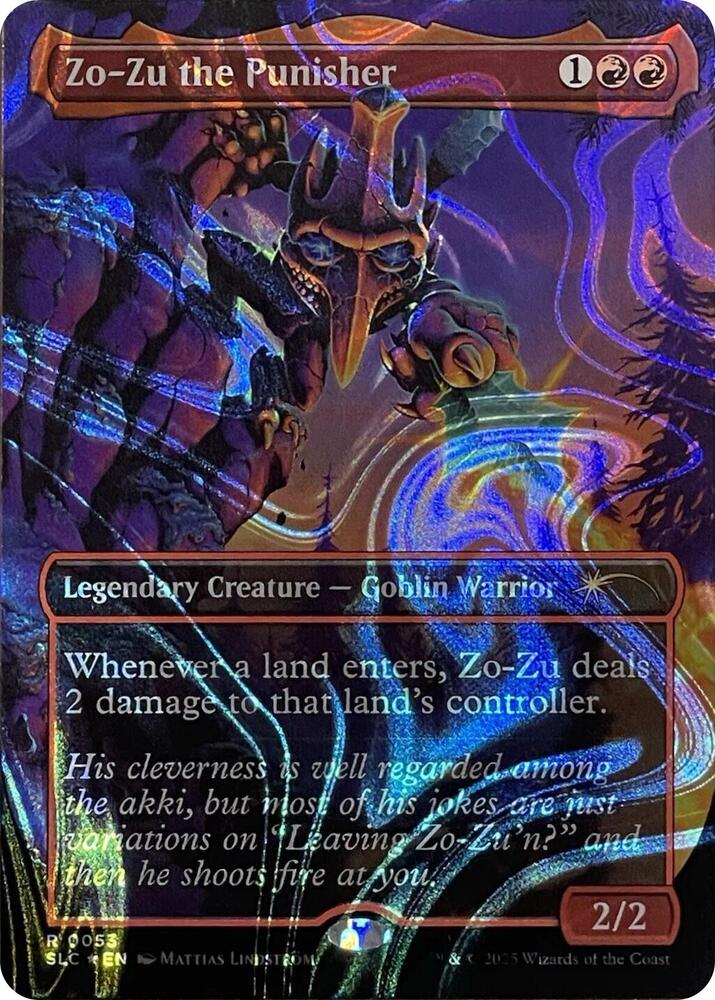 Zo-Zu the Punisher [0053] [Borderless] [Encyclopedia of Magic] [Secret Lair Countdown] [Halo Foil]