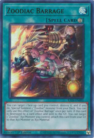 Zoodiac Barrage - RA04-EN091 - Ultra Rare - 1st Edition