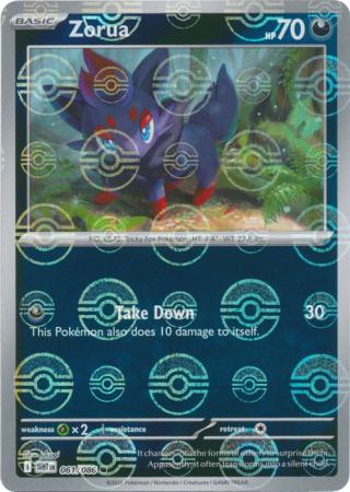 Zorua - Poké Ball Pattern - 061/086 - Common [sv105w-061] [Reverse Holo]