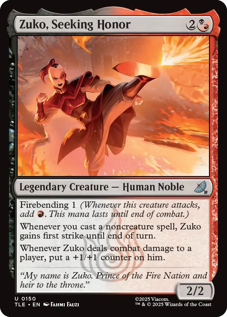 Zuko, Seeking Honor [150] [Avatar: The Last Airbender Eternal] [Non-Foil]